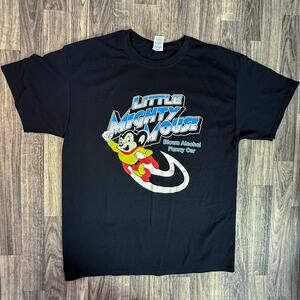 Little Mighty Mouse Blown Alcohol Funny Car Graphic T-Shirt Black L